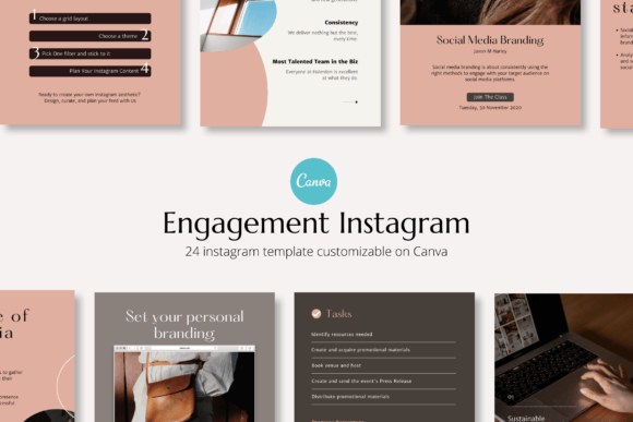Engagement Canva Instagram Template for Personal Branding and Business Growth