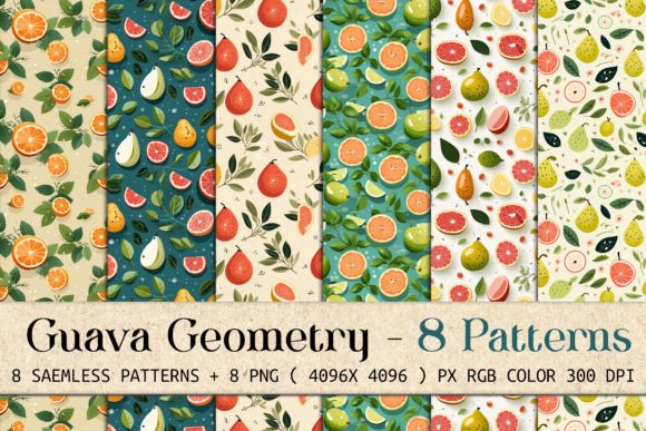 Guava Geometry 8 Seamless Patterns: A Strategic Design Tool for Modern Creatives