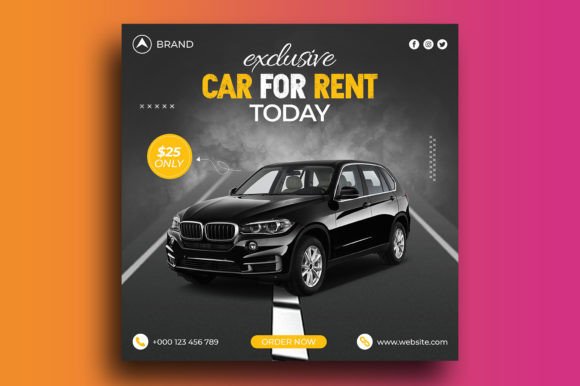 How to Create a Professional Rent a Car Social Media Post for Instagram