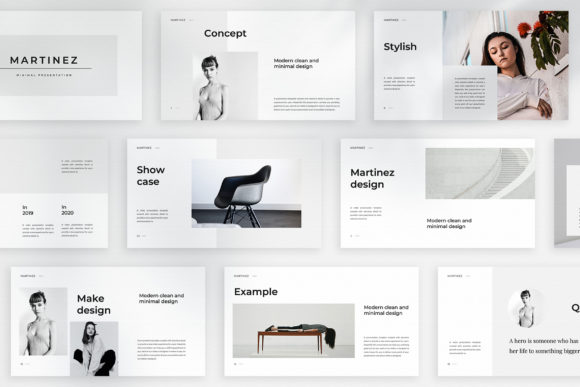 MARTINEZ - Mnml Googleslide Template: A Strategic Tool for Modern Presentations