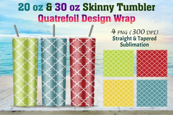 Quatrefoil Skinny Tumble Wrap 20 30 Oz