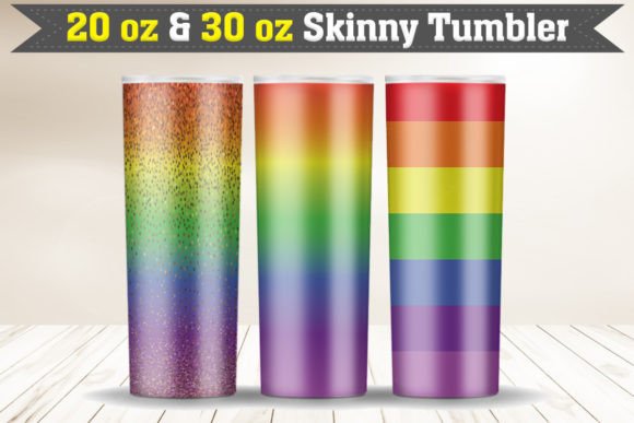 Rainbow Skinny Tumble Wrap 20 Oz 30 Oz