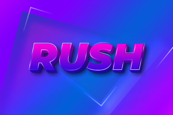 Rush - 3D Text Style Effect PSD: A Powerful Tool for Creative Professionals